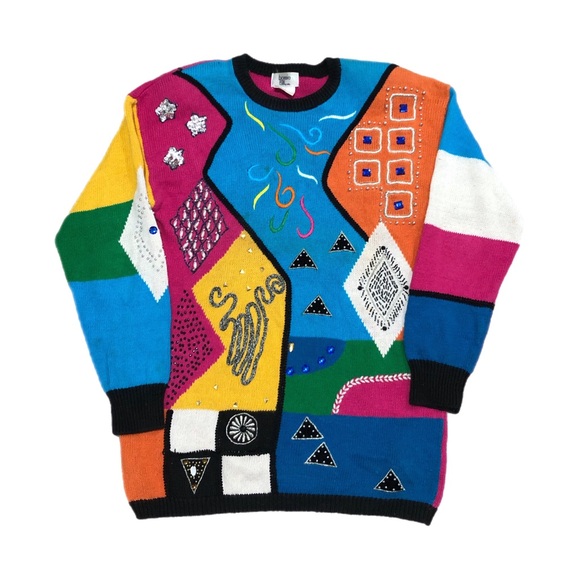 Vtg 90s Bonnie and Bill Craft Sweater - Picture 1 of 12